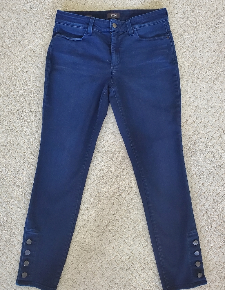 NYDJ Ami Exposed Button Stretch Skinny Jeans.